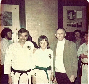 Sensei Nick D'Antuono, Sensei John Szmitkowski (as a green belt), Shihan Don Nagle, Circa: 1975